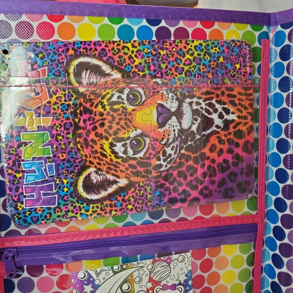 Lisa Frank TIKANNI HUSKY Trifold Portfolio Storage Case Folder School Art 2020